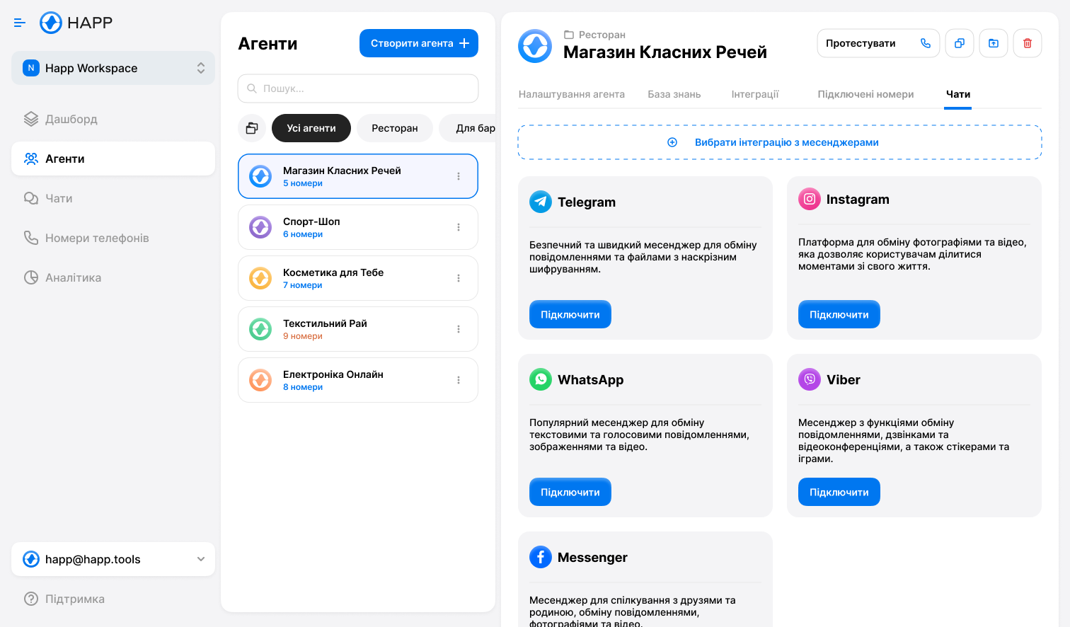 Інтеграція з месенджерами