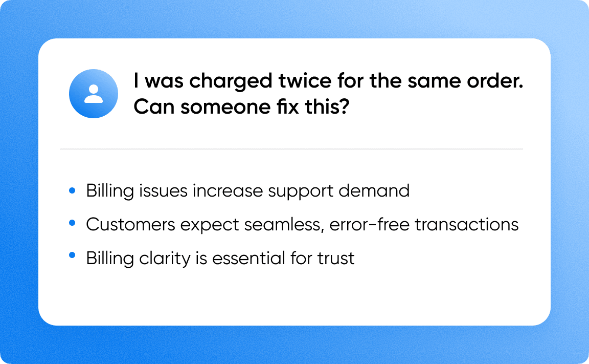 Customer insights from billing conversations